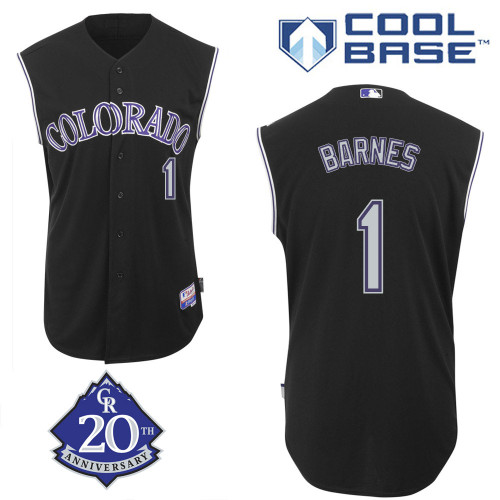 Brandon Barnes #1 mlb Jersey-Colorado Rockies Women's Authentic Alternate 2 Black Baseball Jersey